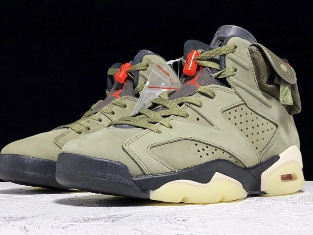 Reps TB CN1084-200 Medium Air Travis x Jordan Olive Scott 6 0713
